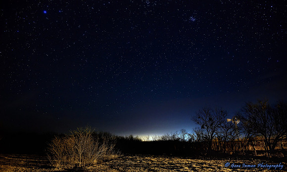 West Texas Night Sky - Windmill