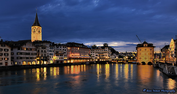 Lake, Zurich Night - Version. 2