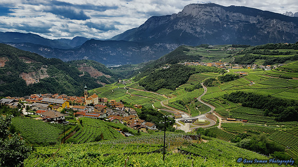 Road trip through the Alps - Vineyards in Giovo, Trento, Italy.