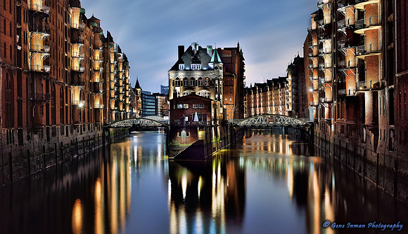 Freeport "Freihafen", Hamburg, Germany -30sec. Night Exposure (Better Version)