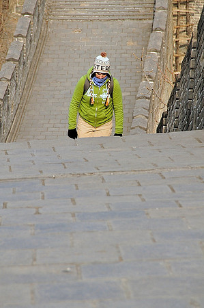 Humping up the Great Wall near Beijing, China
